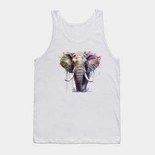 Elephant Splash Art: Majestic Fantasy Visualization #4 Tank Top